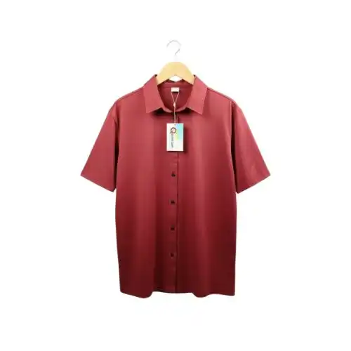 KEMEJA KNIT 22s PRIA BRICK RED