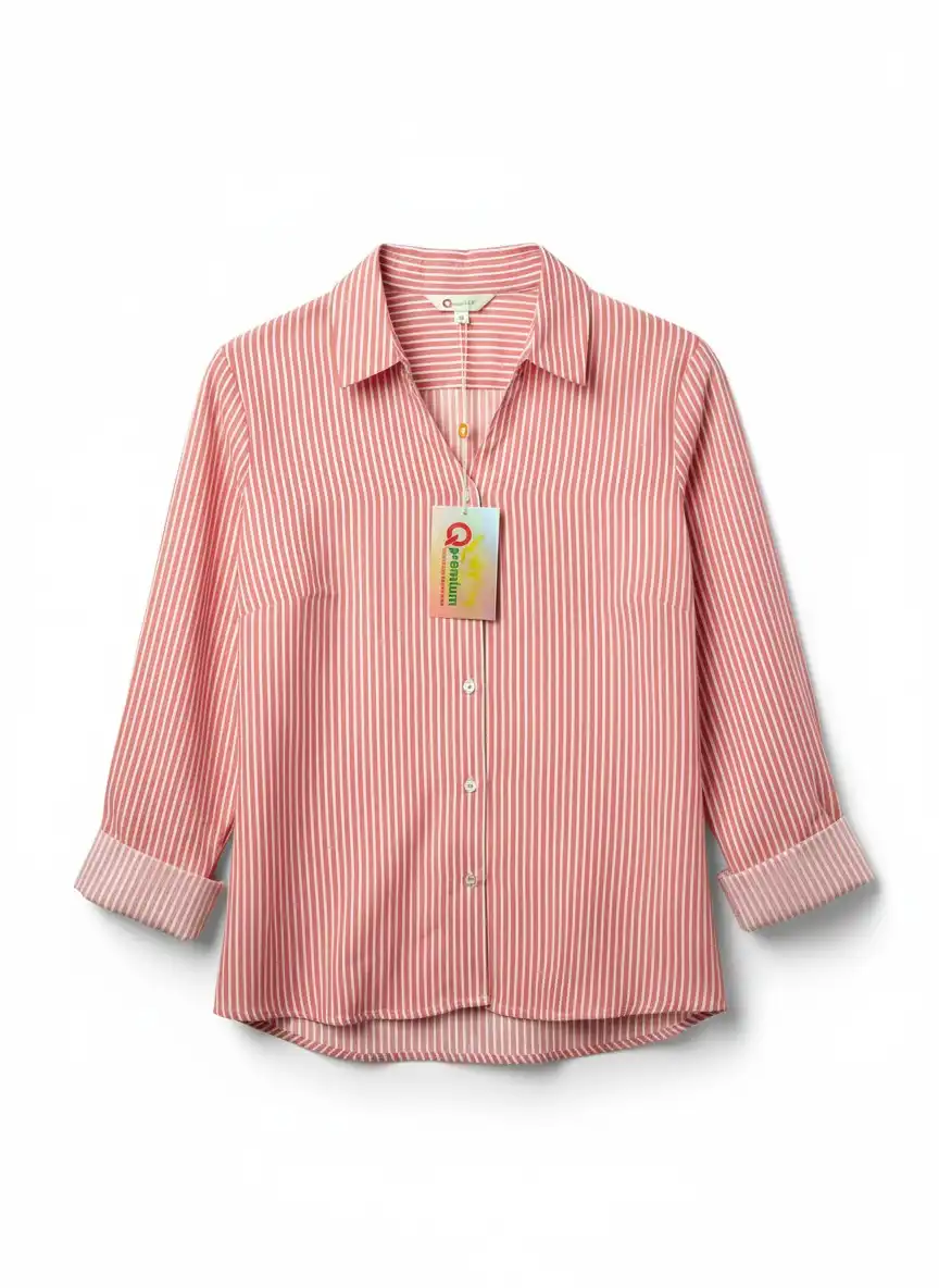 KEMEJA ALPHA WOMEN PINK PUTIH